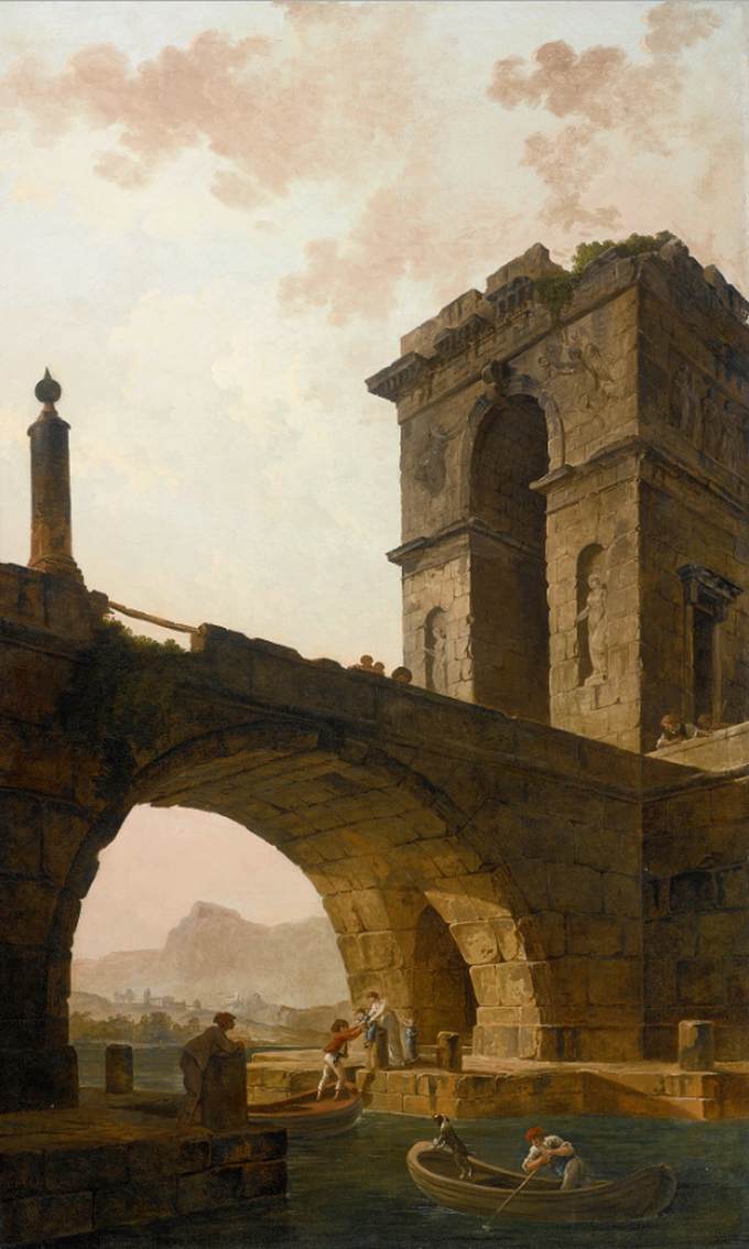 Figures under a Bridge