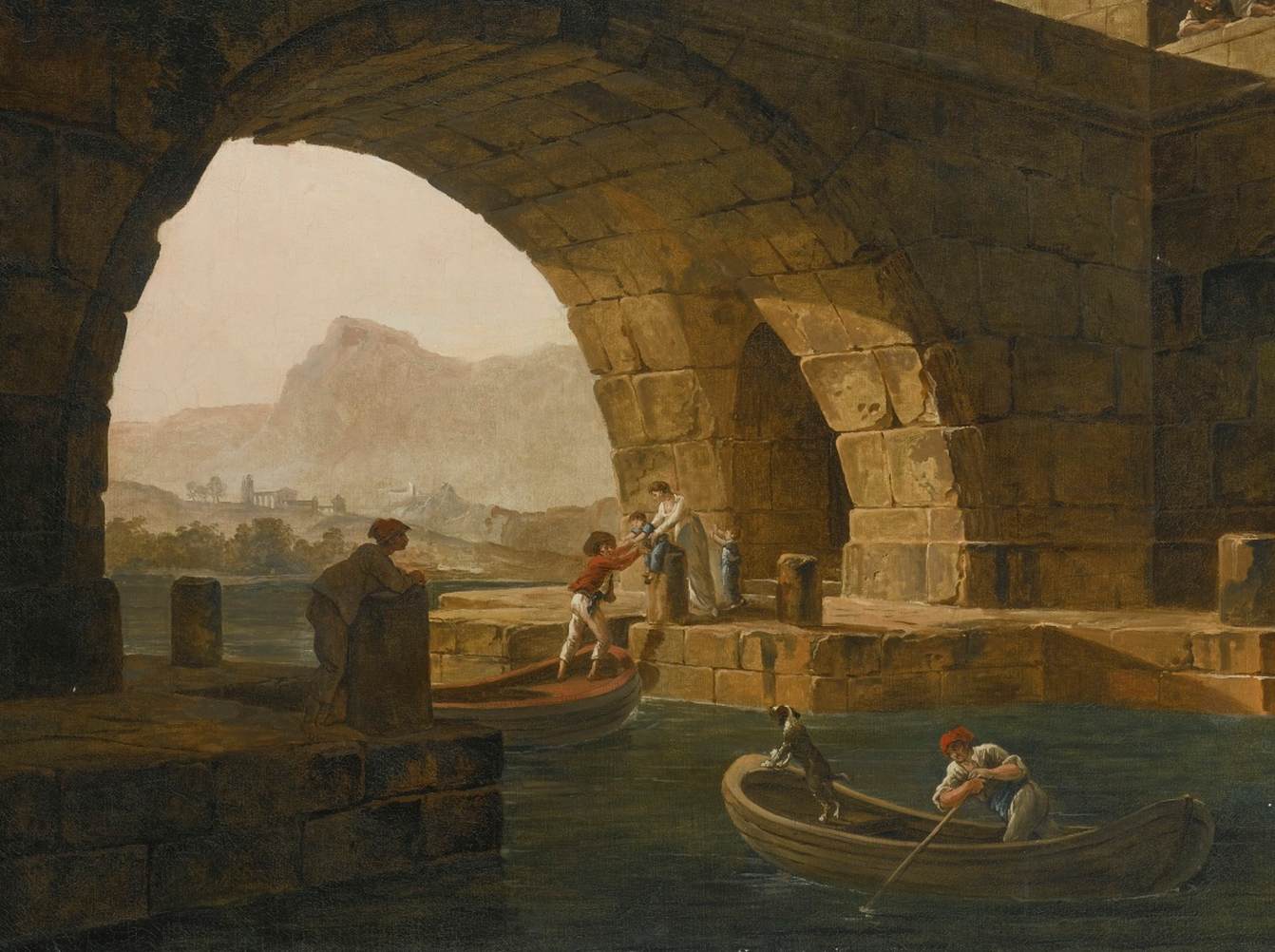 Figures under a Bridge (detail)