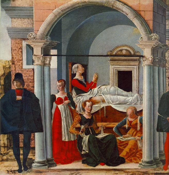 Griffoni Polyptych: Predella (detail)