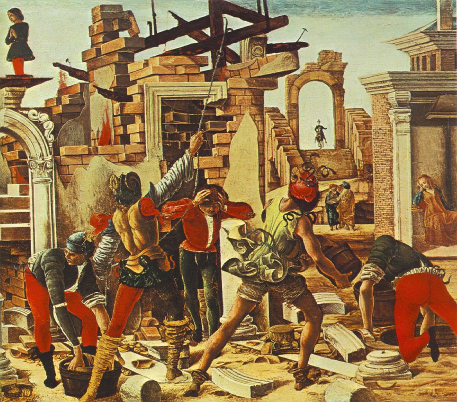 Griffoni Polyptych: Predella (detail)