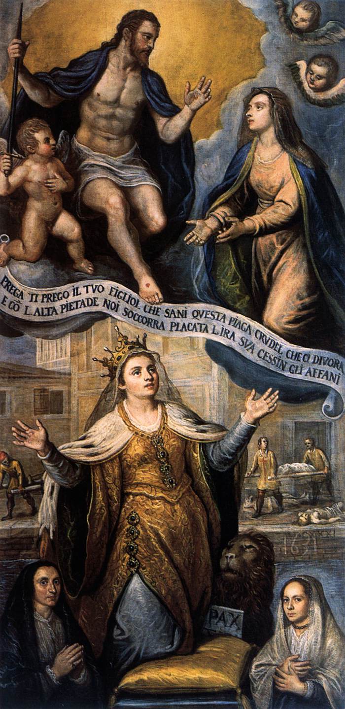 Madonna Interceding with Christ for the Cessation of the Plague