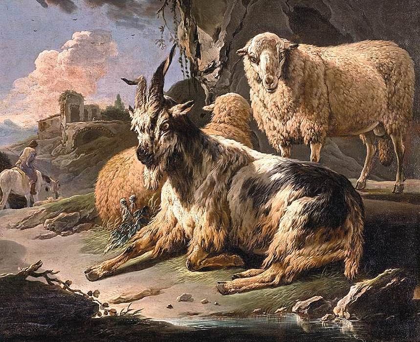 Italianate Landscape with a Goat and Sheep