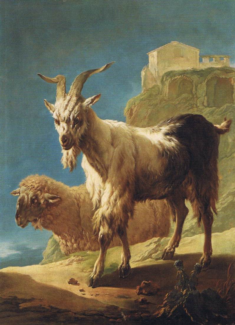 A Goat and a Sheep in an Italianate Landscape