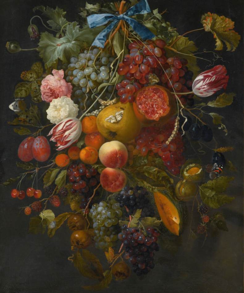 Festoon of Fruit and Flowers, with Butterflies and Other Insects