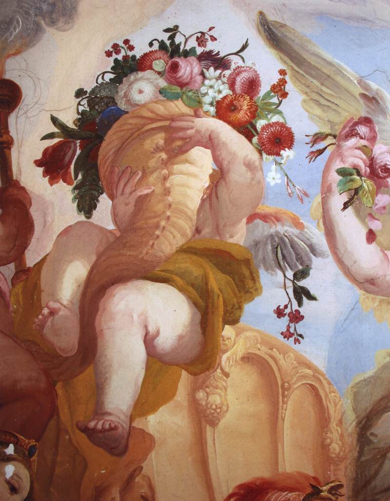Putto with Cornucopeia (detail)