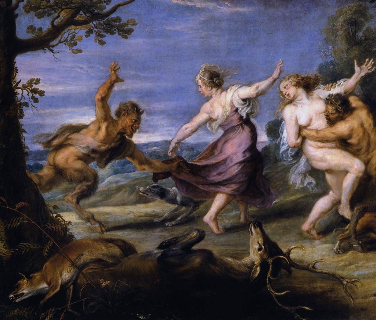 Diana and her Nymphs Surprised by the Fauns (detail)