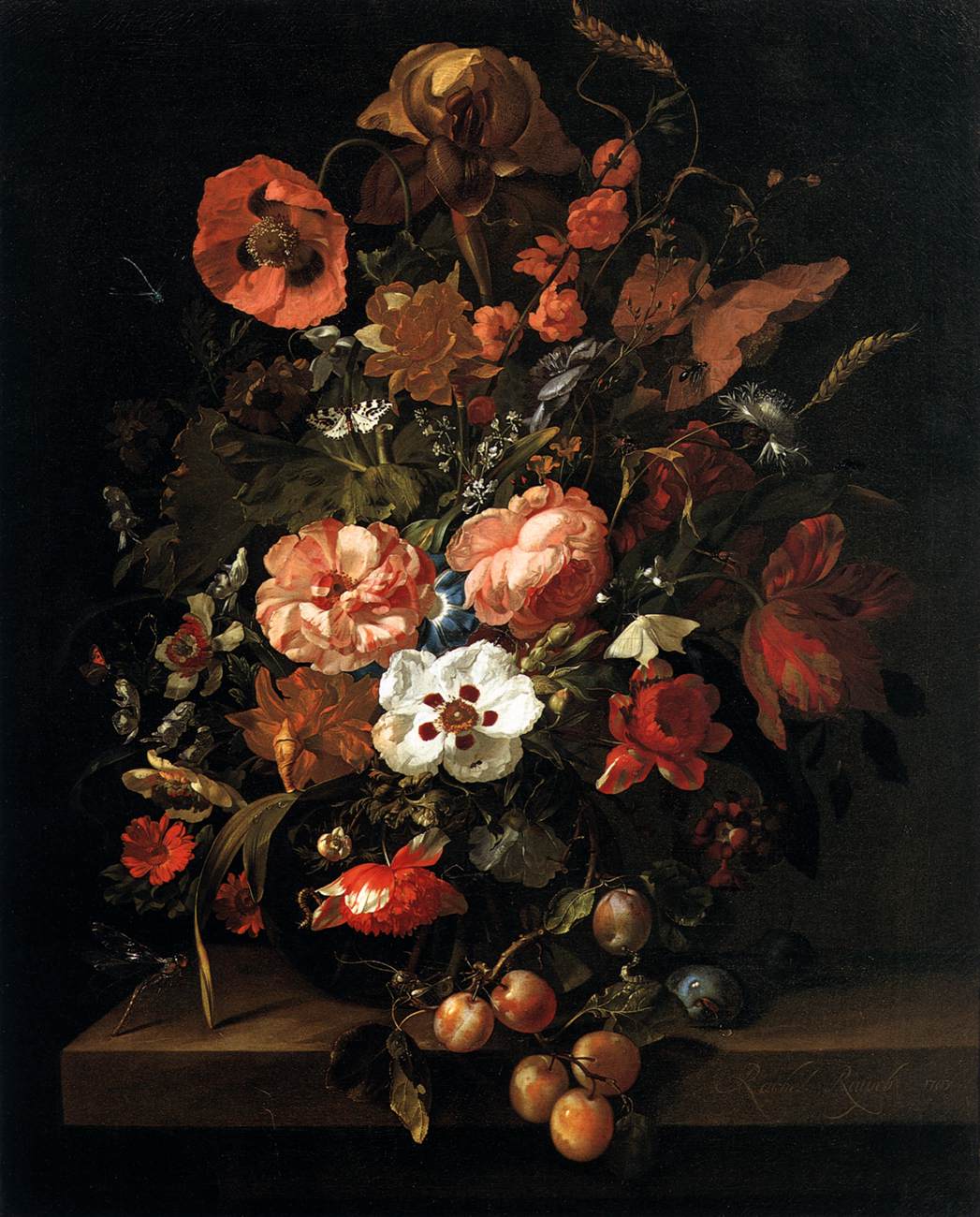 Bouquet in a Glass Vase