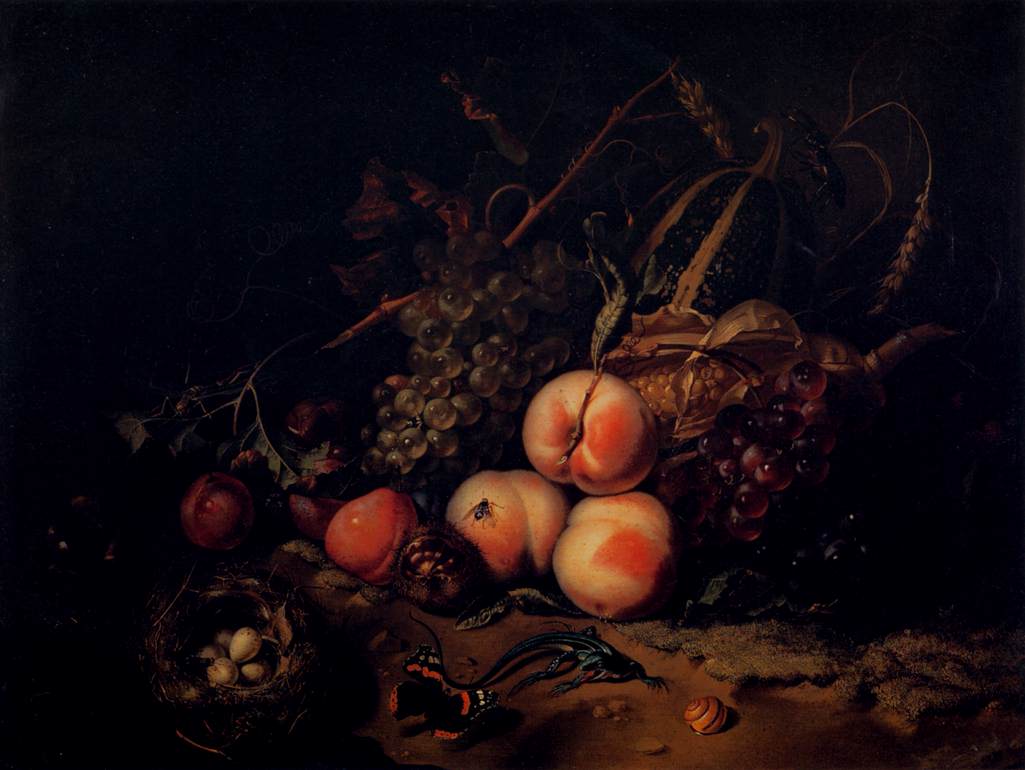 Still-Life with Fruit and Insects