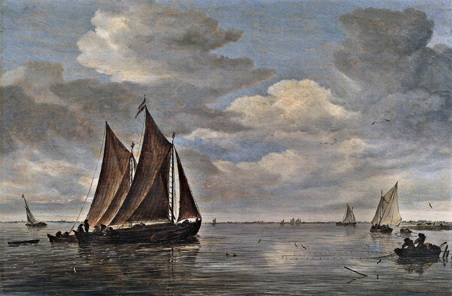 Fishing Boats on a River