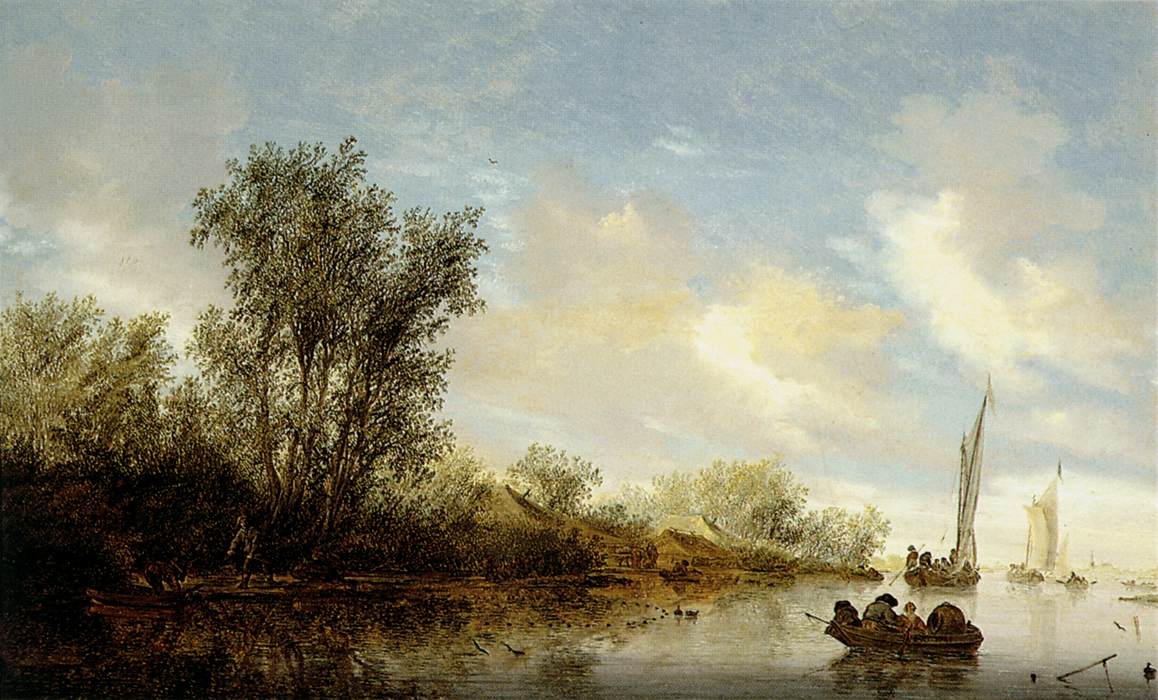 River with Fishermen