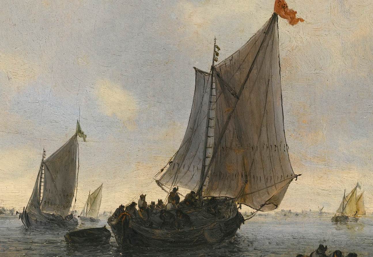 Dutch Vessels at the Mouth of an Estuary (detail)