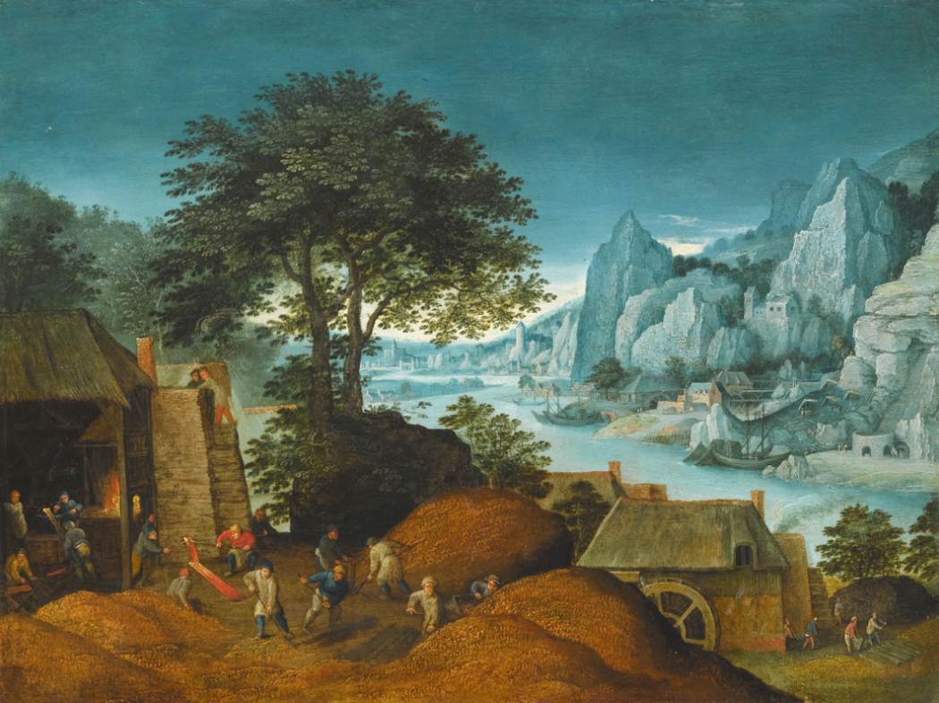 Alpine Landscape with an Iron Foundry and Blast Furnace