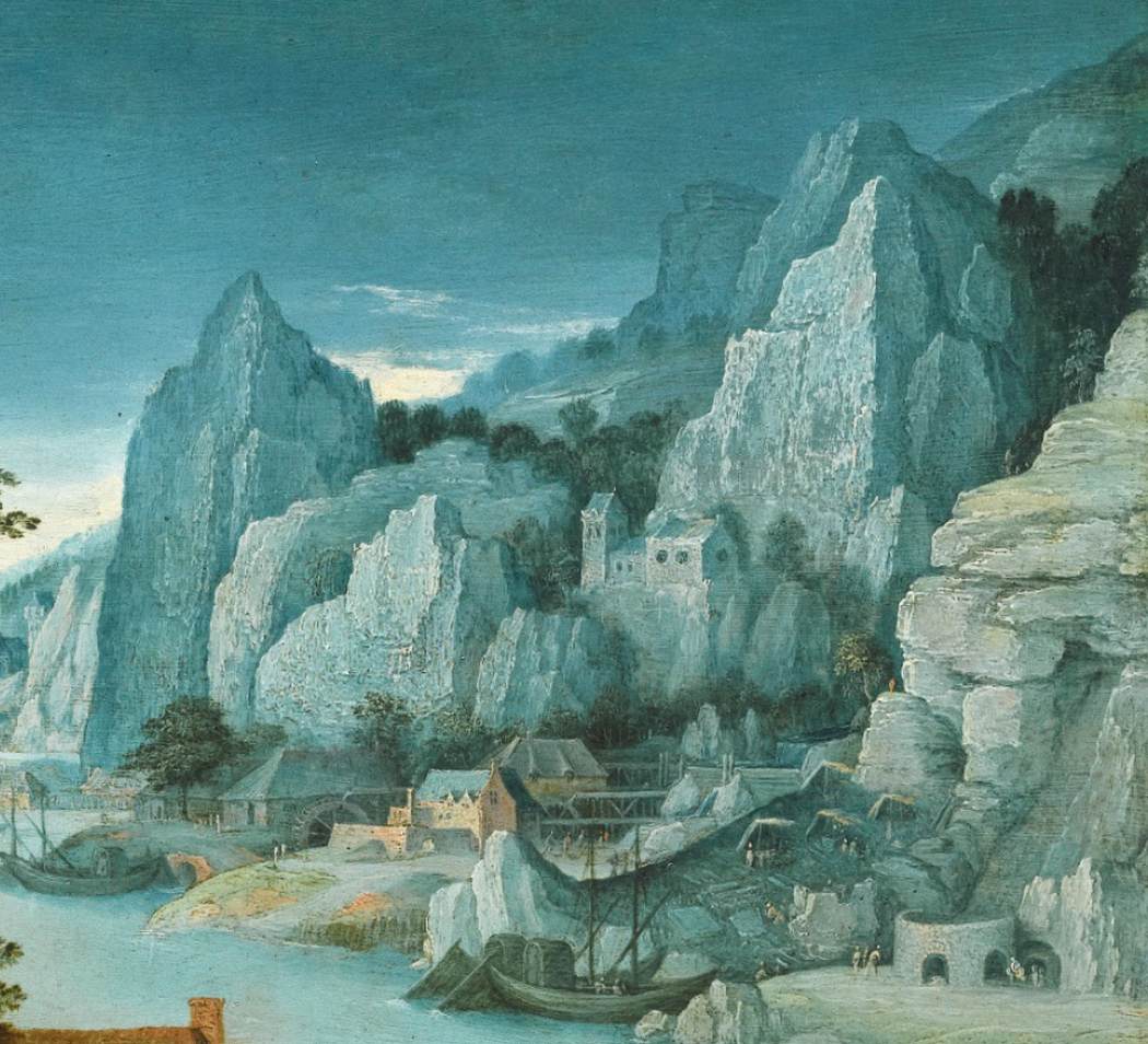 Alpine Landscape with an Iron Foundry and Blast Furnace (detail)