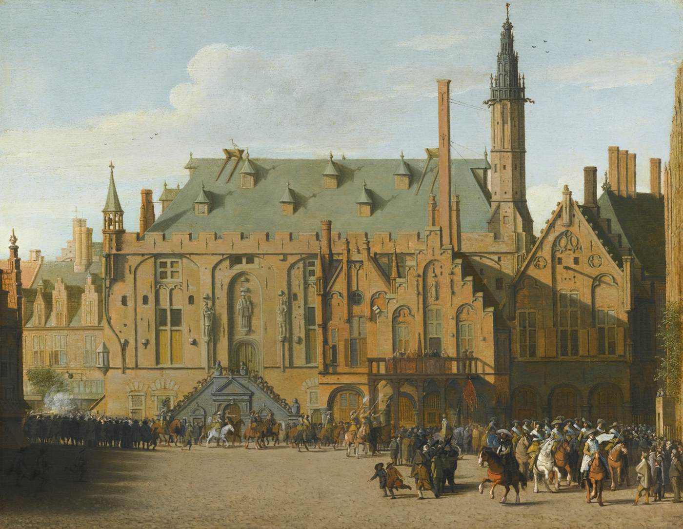 The Town Hall at Haarlem with the Entry of Prince Maurits to Replace the Governers in 1618