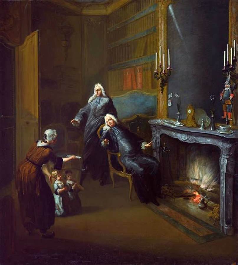 A Lawyer's Chambers: Two Children Presented by a Maid