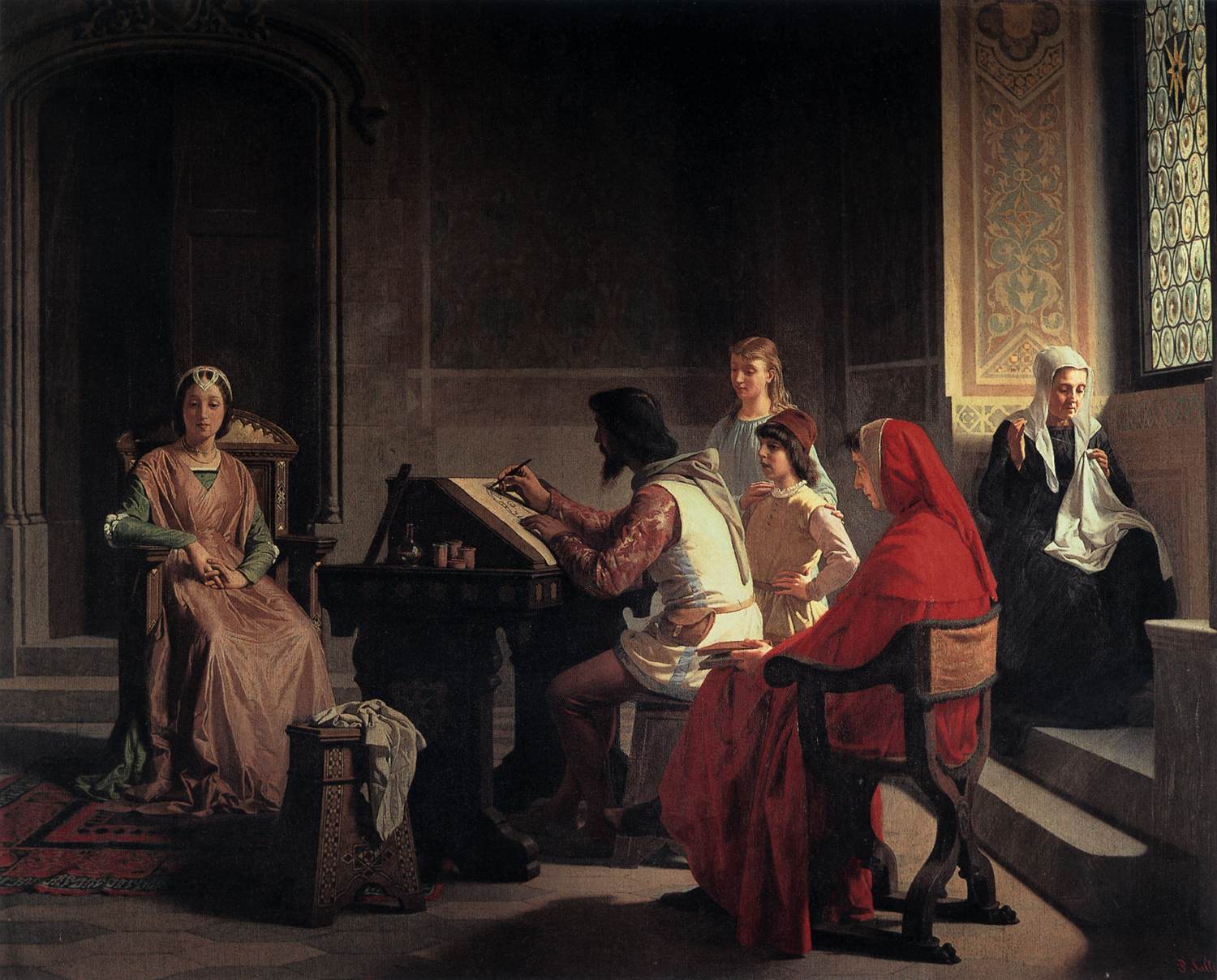 Simone Memmi Drawing Laura's Portrait for Petrarch