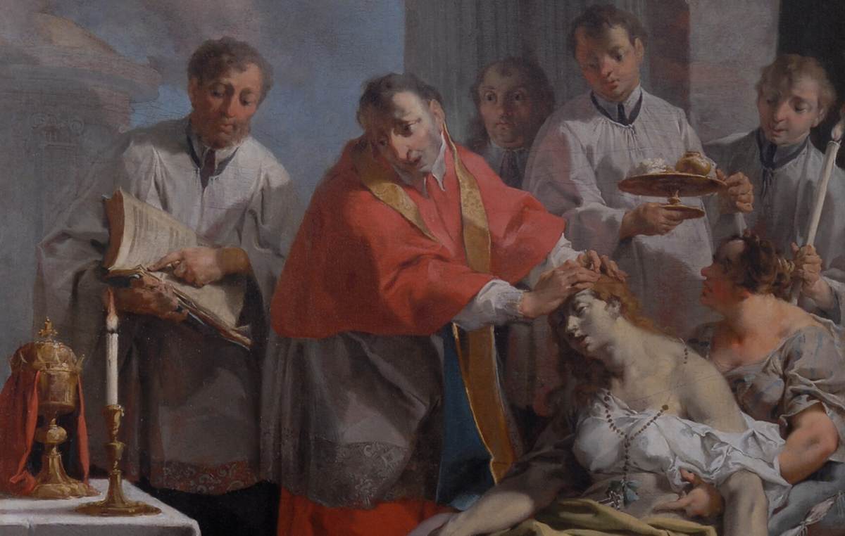 St Charles Borromeo Conforms the Plague-Infected (detail)