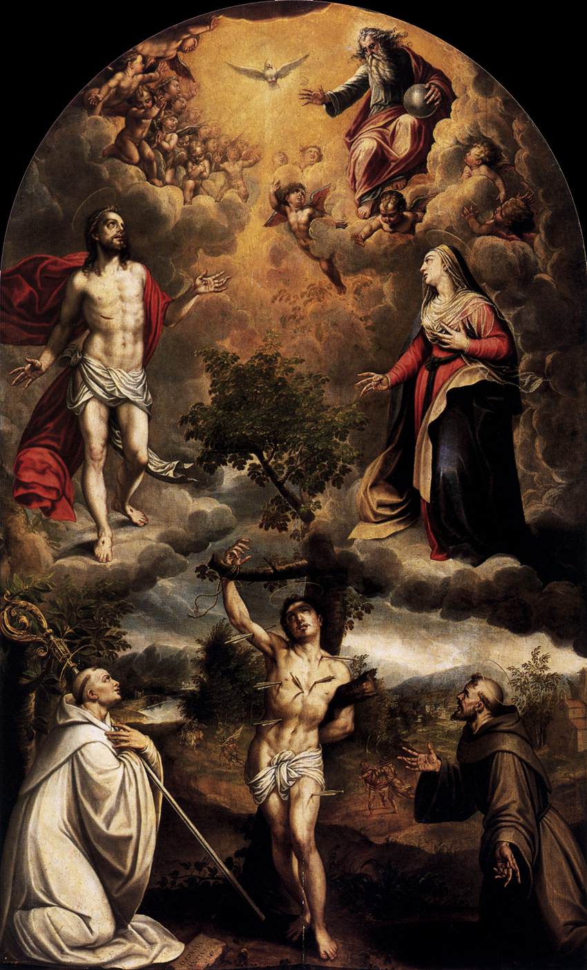 St Sebastian between St Bernard and St Francis