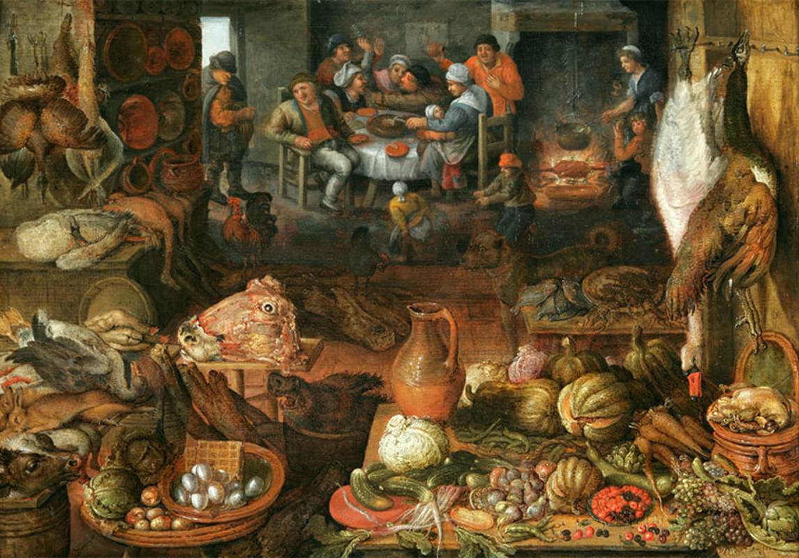 Interior of a Farm with Still-Life