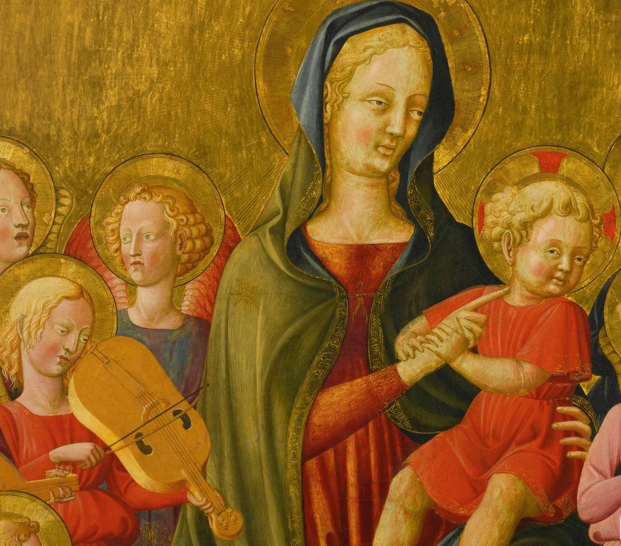 Madonna and Child with a Host of Musical Angels (detail)