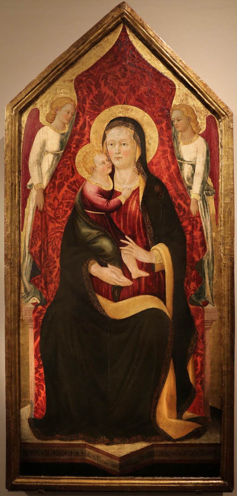 Madonna Enthroned with Child between Two Angels