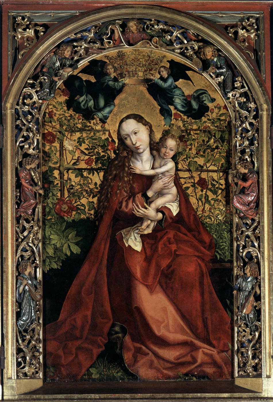 Madonna and Child in a Rose Arbour