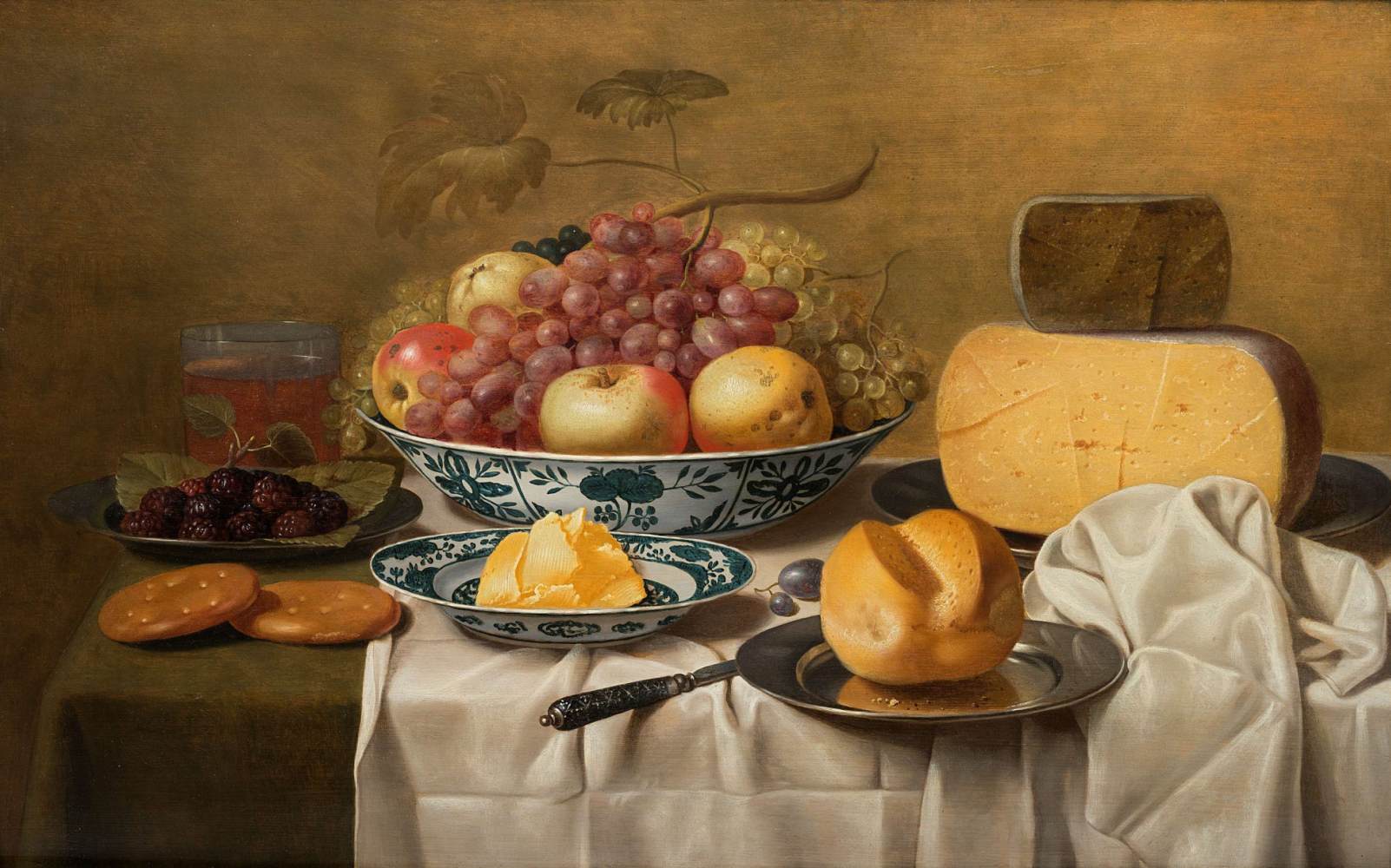 Still-Life of Fruit and Cheese