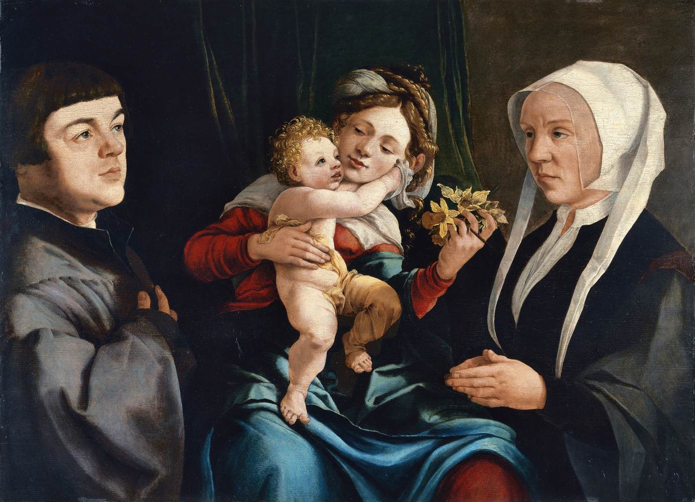 Madonna of the Daffodils with the Christ Child and Donors