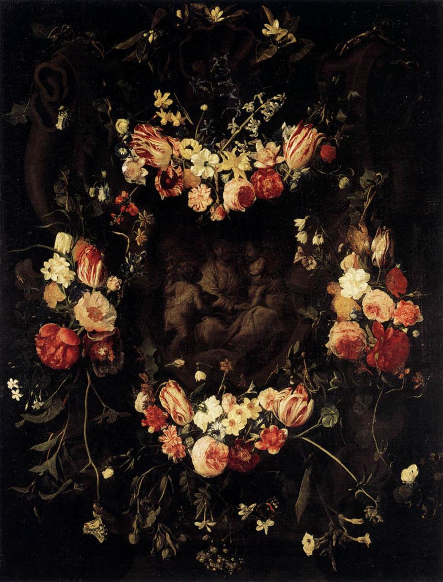 Floral Wreath with Relief after Quellinus