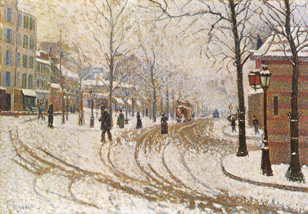 Boulevard de Clichy under Snow