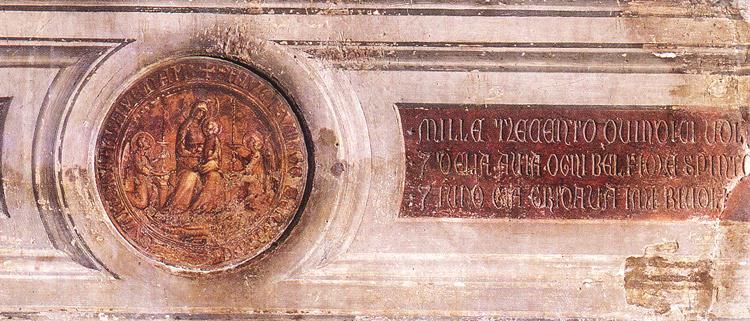 Maestà (detail of the medallions)
