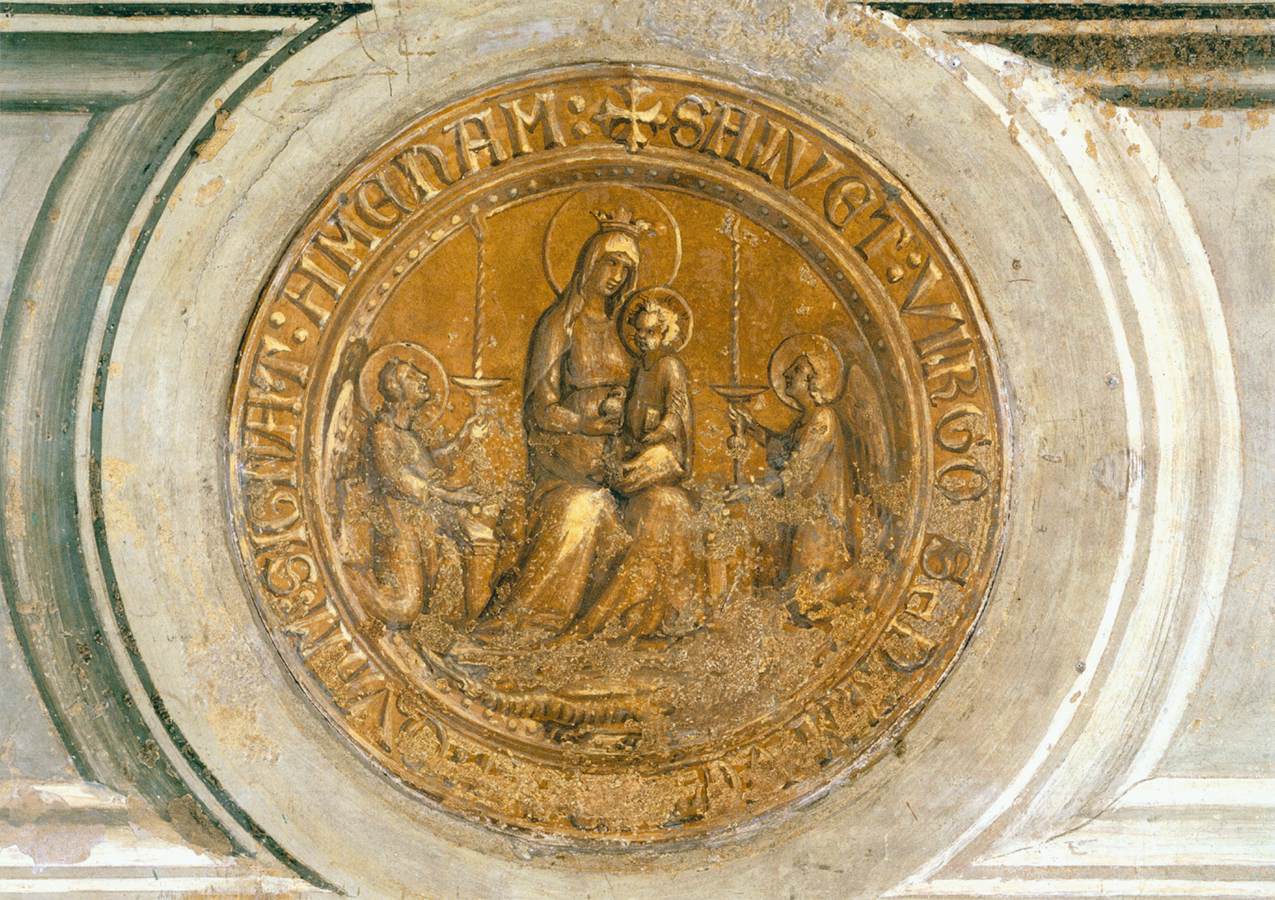 Maestà (detail of the medallions)