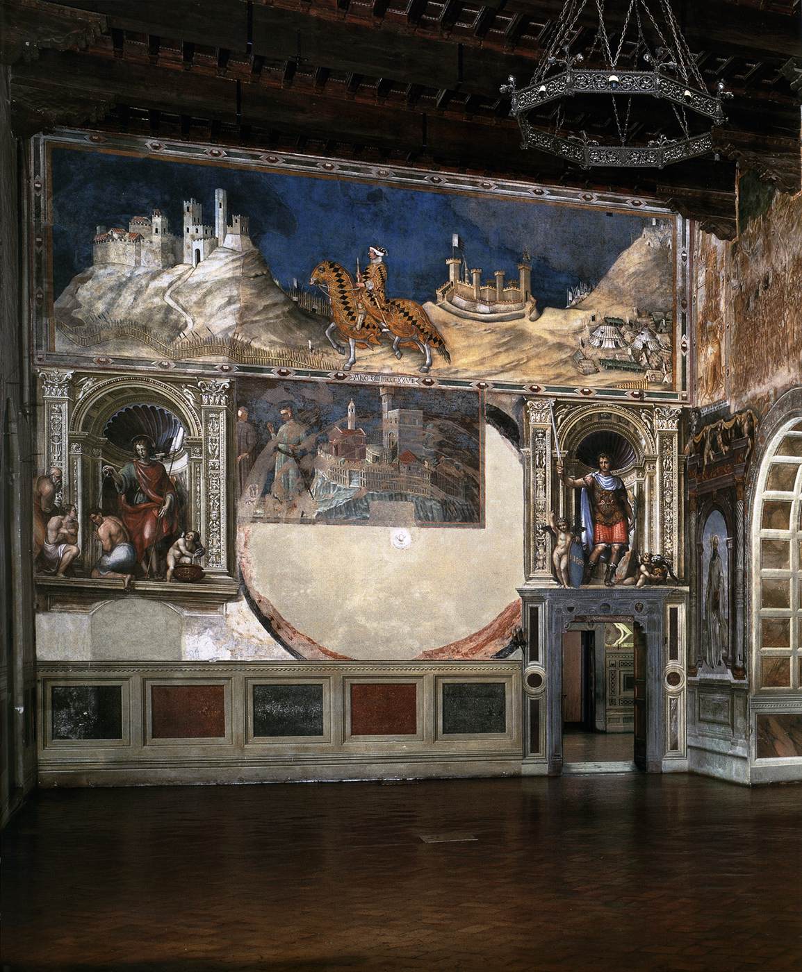 View of the Sala del Mappamondo (west wall)
