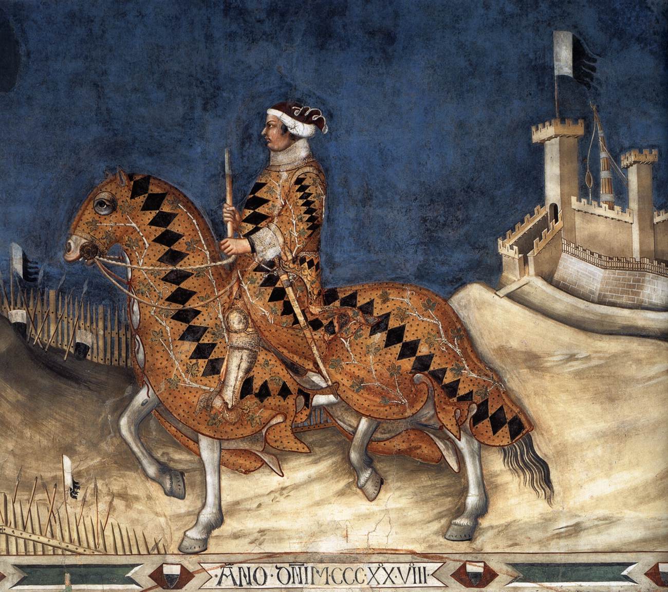 Equestrian Portrait of Guidoriccio da Fogliano (detail)