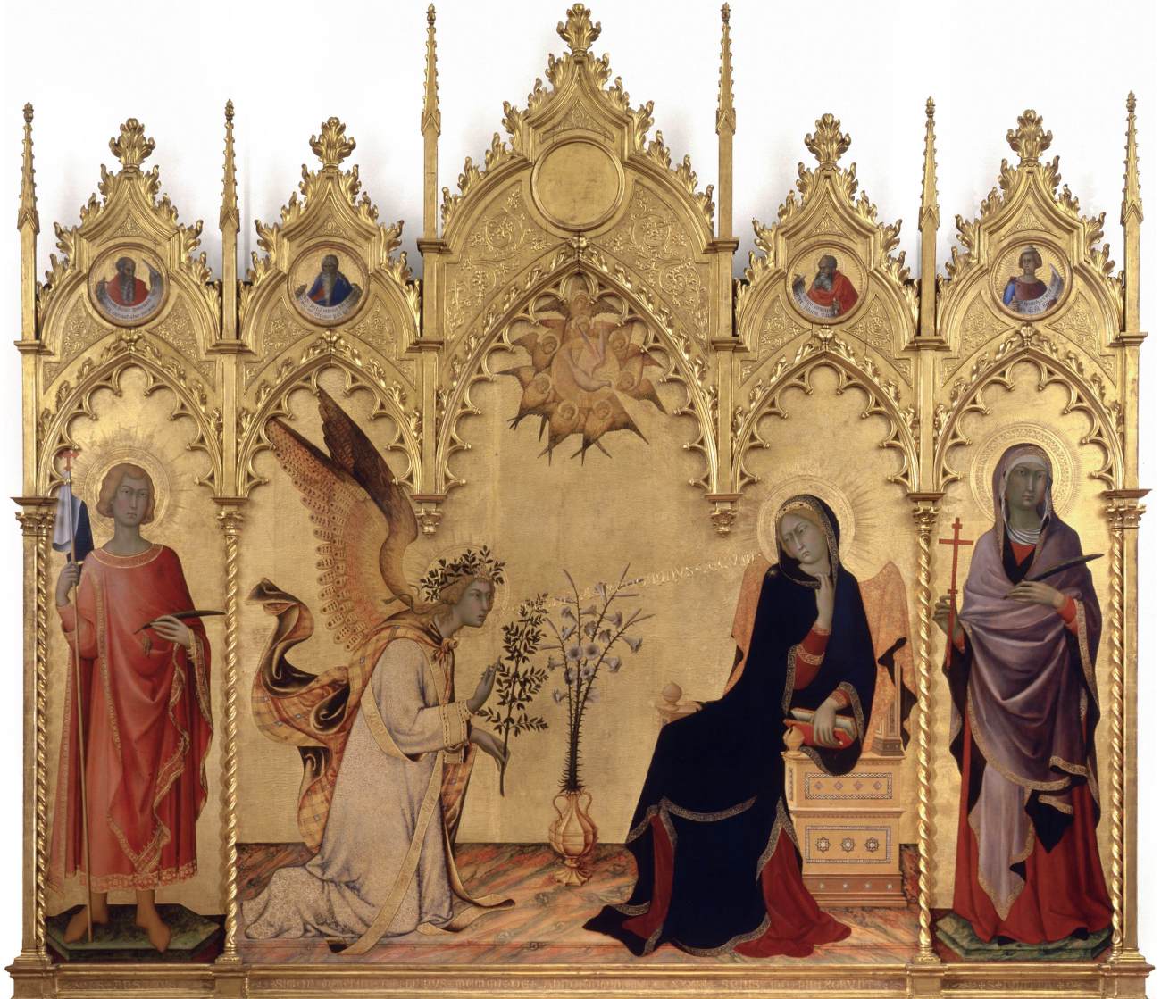 Annunciation and Two Saints