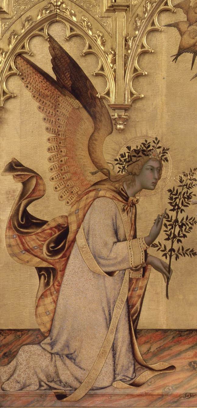 Annunciation and Two Saints (detail)