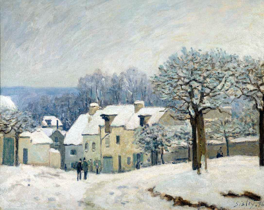 Place du Chenil at Marly-le Roi, Snow