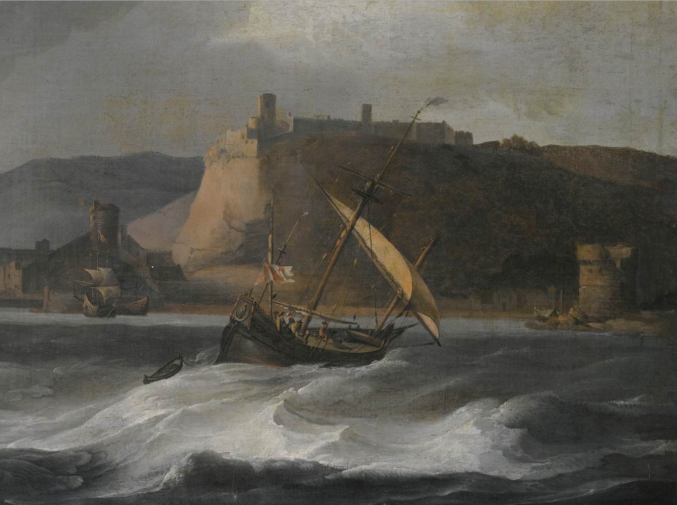 Shipping off a Coast in Choppy Water (detail)