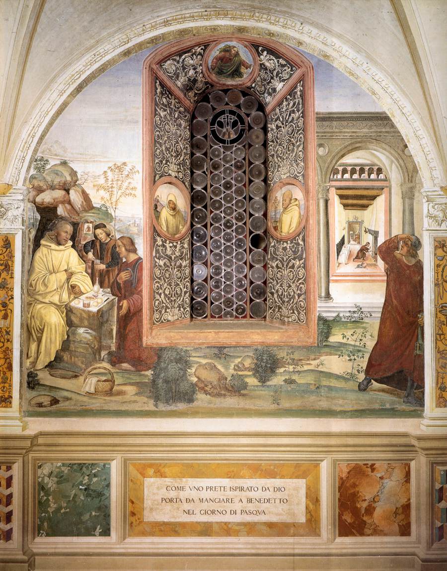 Life of St Benedict, Scene 6: A Priest Shares His Easter Meal with Benedict