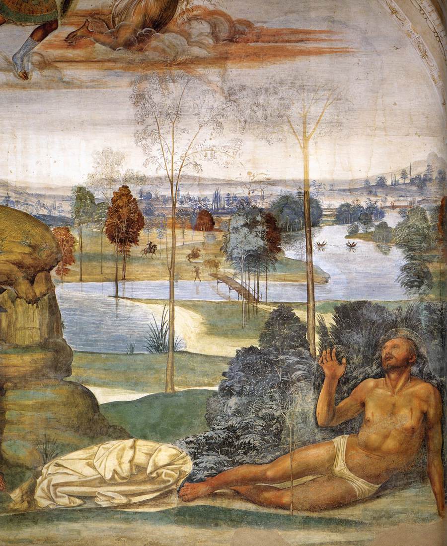 Life of St Benedict, Scene 8: Benedict is Tempted (detail)