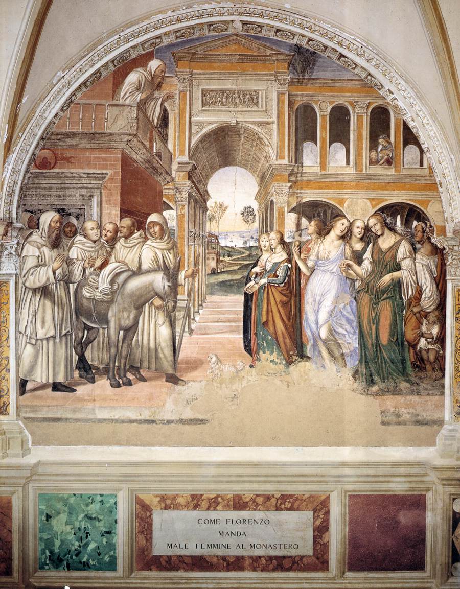 Life of St Benedict, Scene 19: Benedict Sends away the Harlots