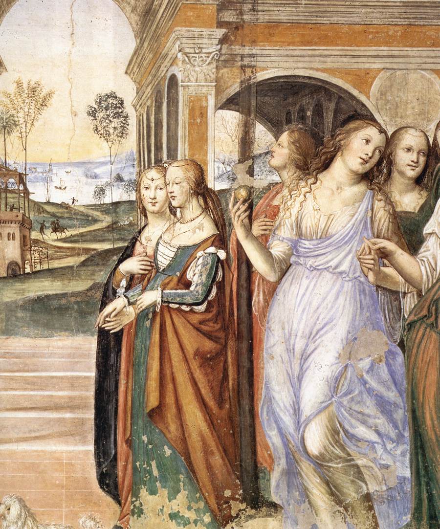 Life of St Benedict, Scene 19: Benedict Sends away the Harlots (detail)