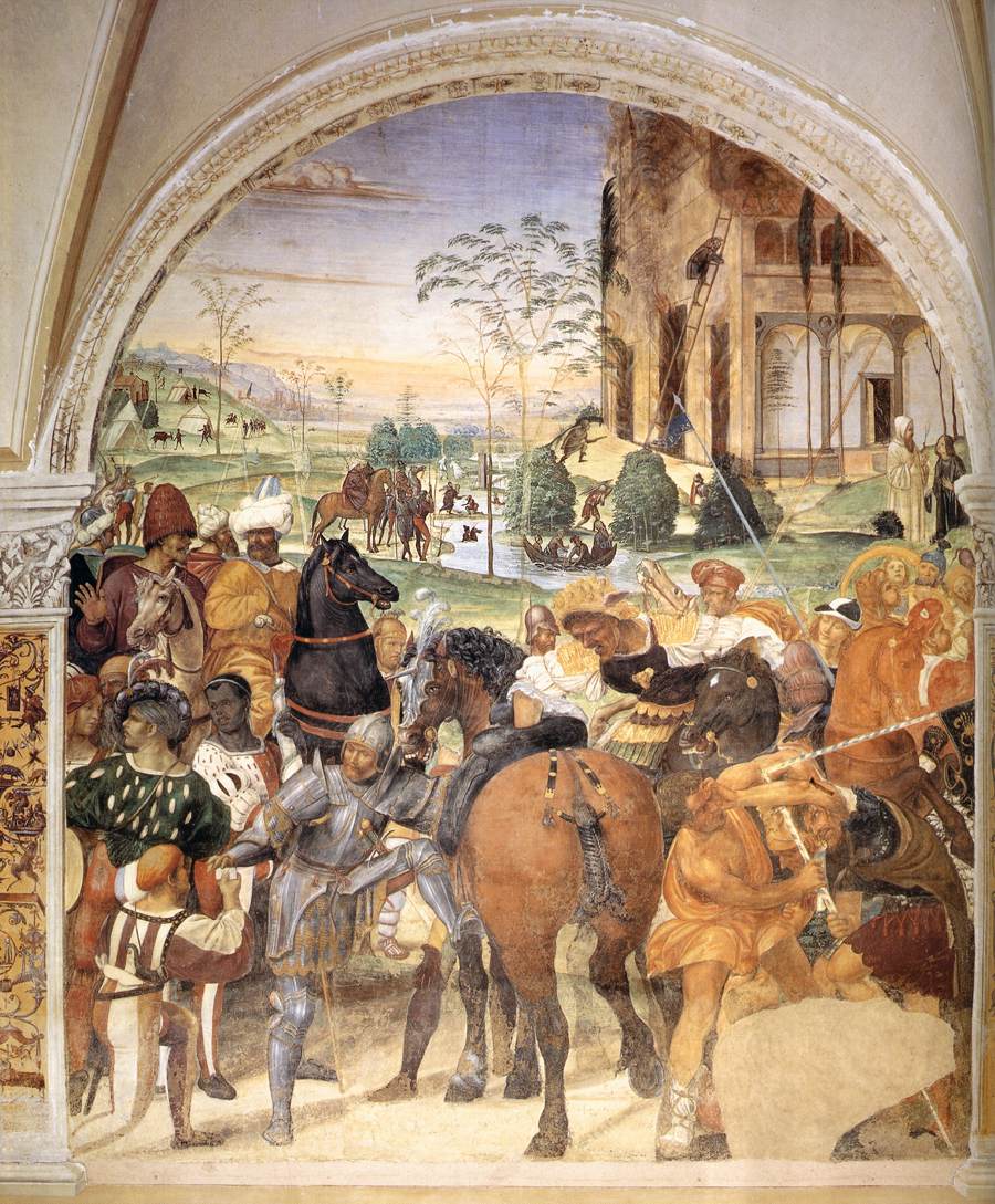 Life of St Benedict, Scene 30: Benedict Foretells the Destruction of Montecassino