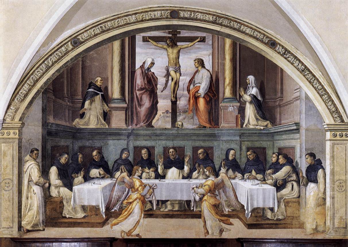 St Dominic and his Friars Fed by Angels