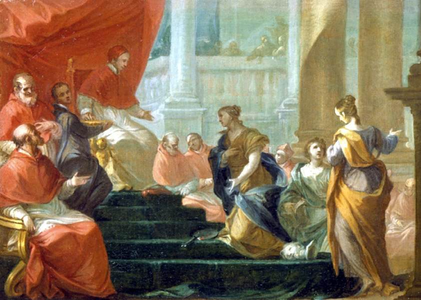 Personification of the Visual Arts Appearing to a Pope