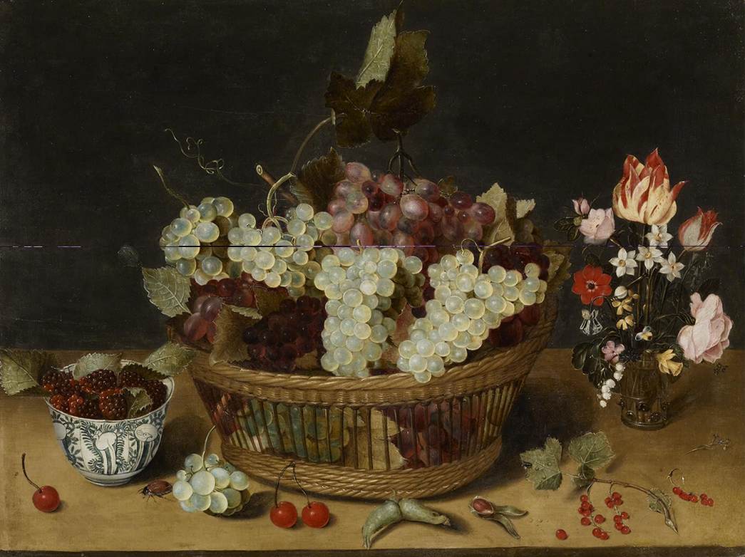 Still-Life with Chinese Bowl and Vase of Flowers