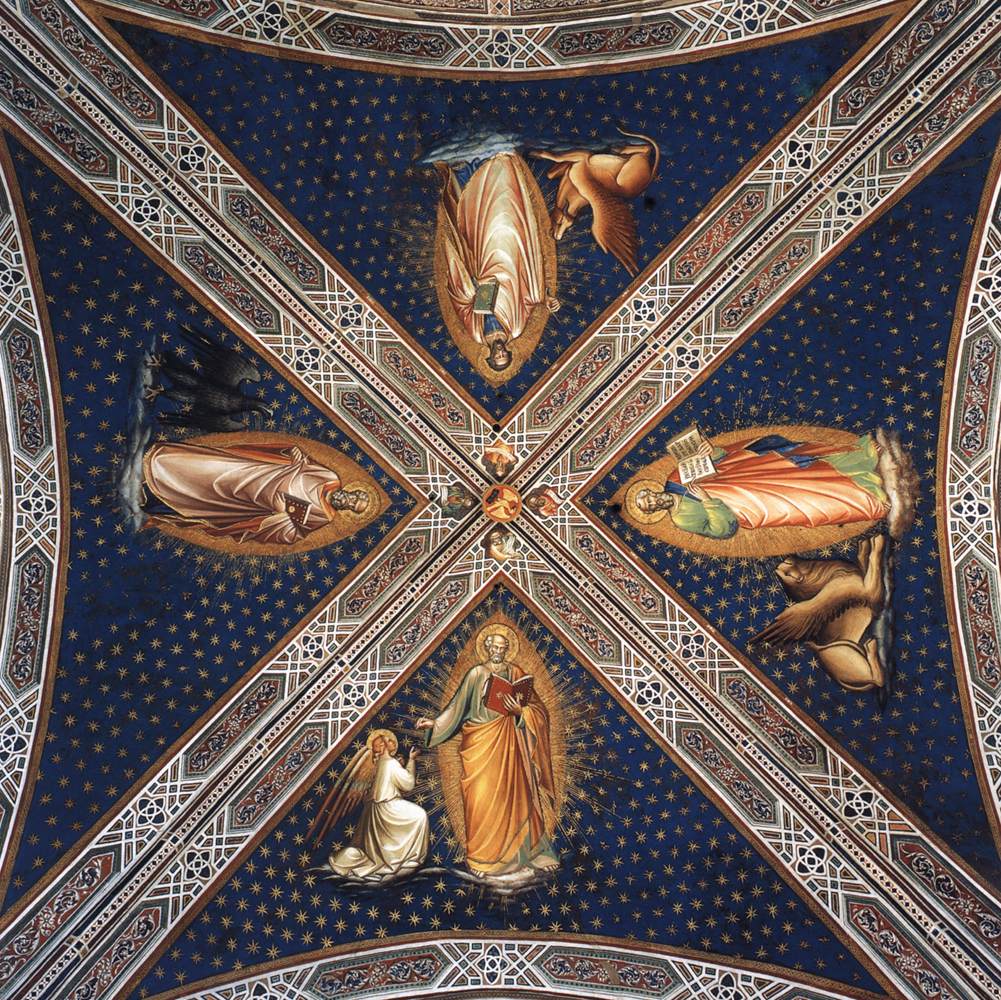 Four Evangelists with their Symbols (vault fresco)