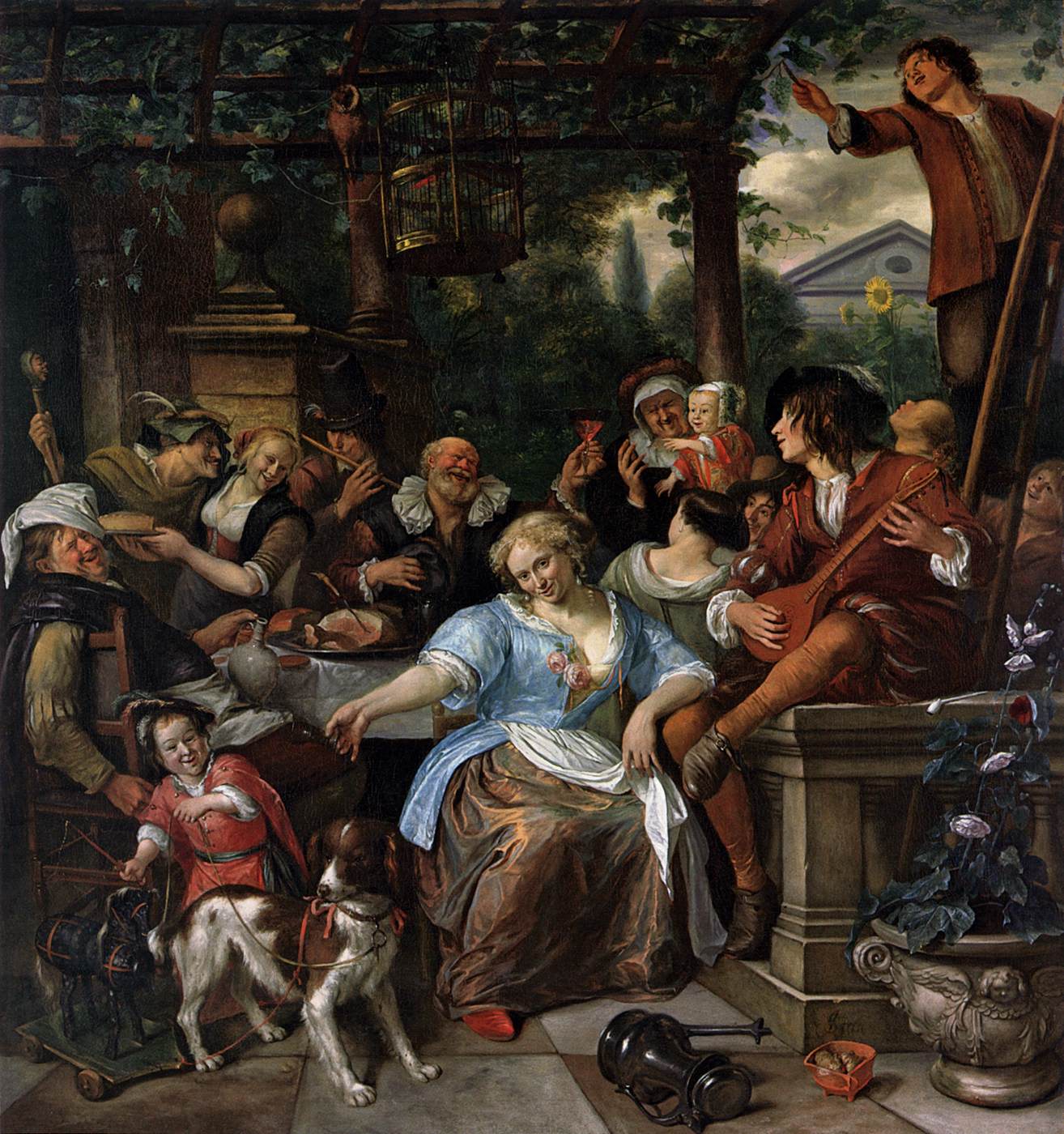 Merry Company on a Terrace