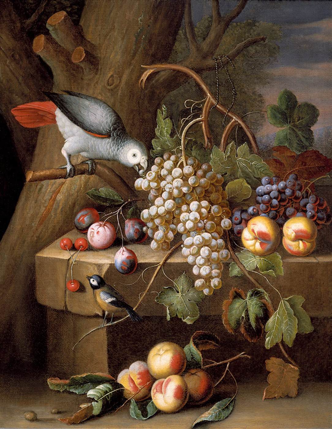 Still-Life with Fruit and Birds