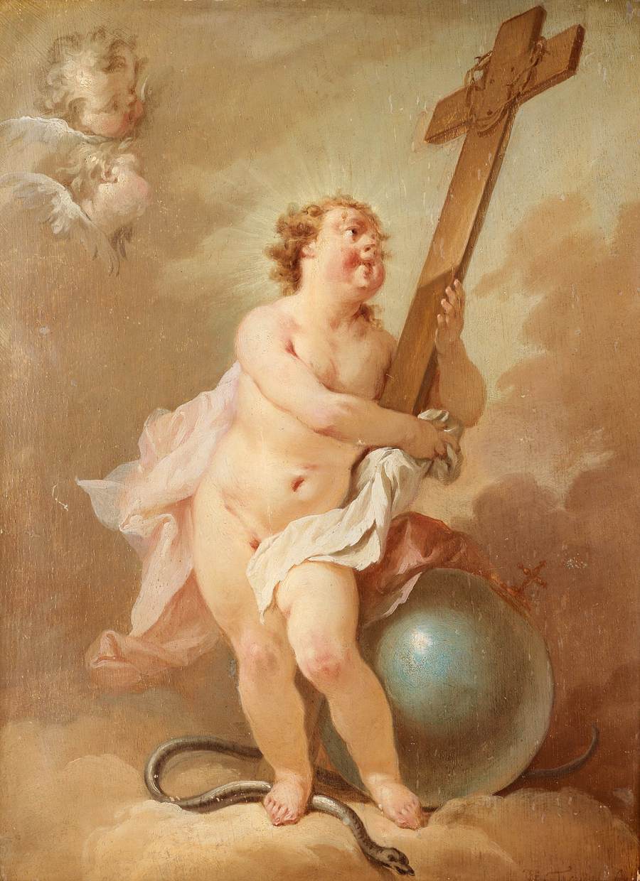 Young Christ Standing on a Snake